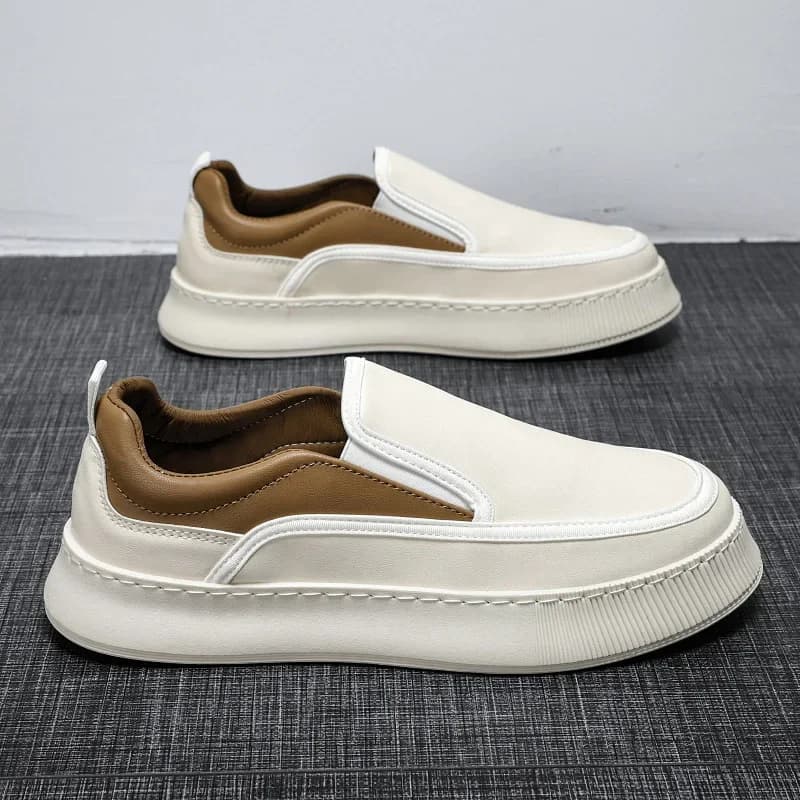 Platform Men Shoes Slip on Loafers Comfortable Outdoor Slip on Walking Sneakers Classic Flats for Man Breathable Chunky Sneaker