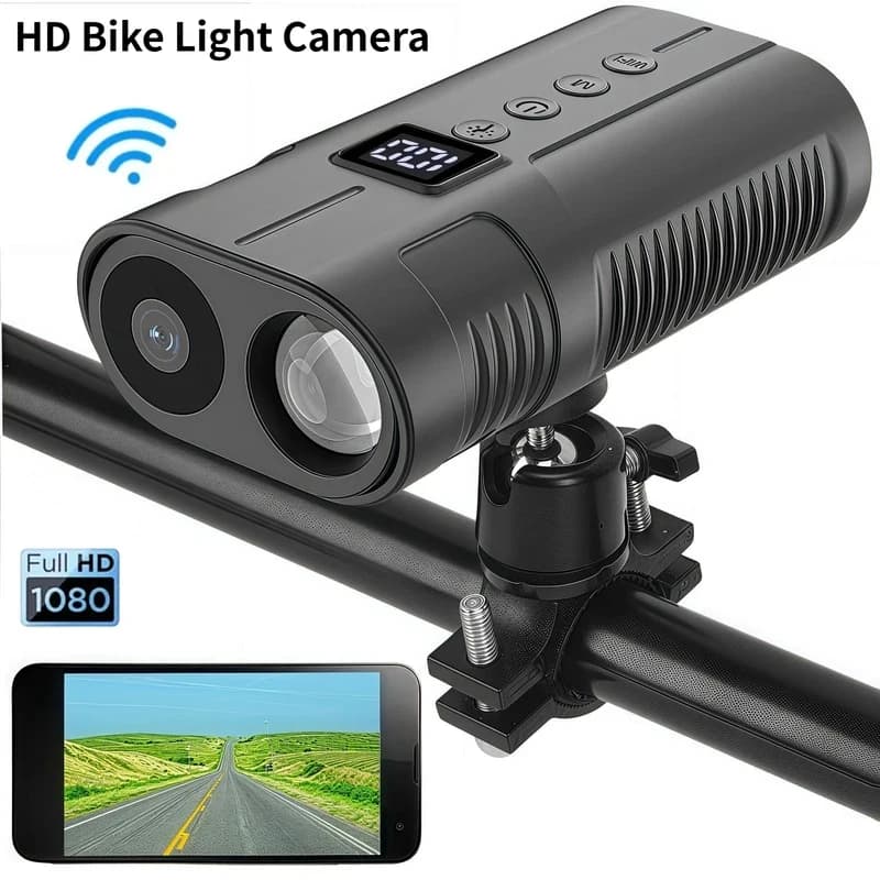 Nuova Videocamera Sportiva 1080P con Registratore per Faro, Torcia Potente e Funzione Power Bank per 10 Ore