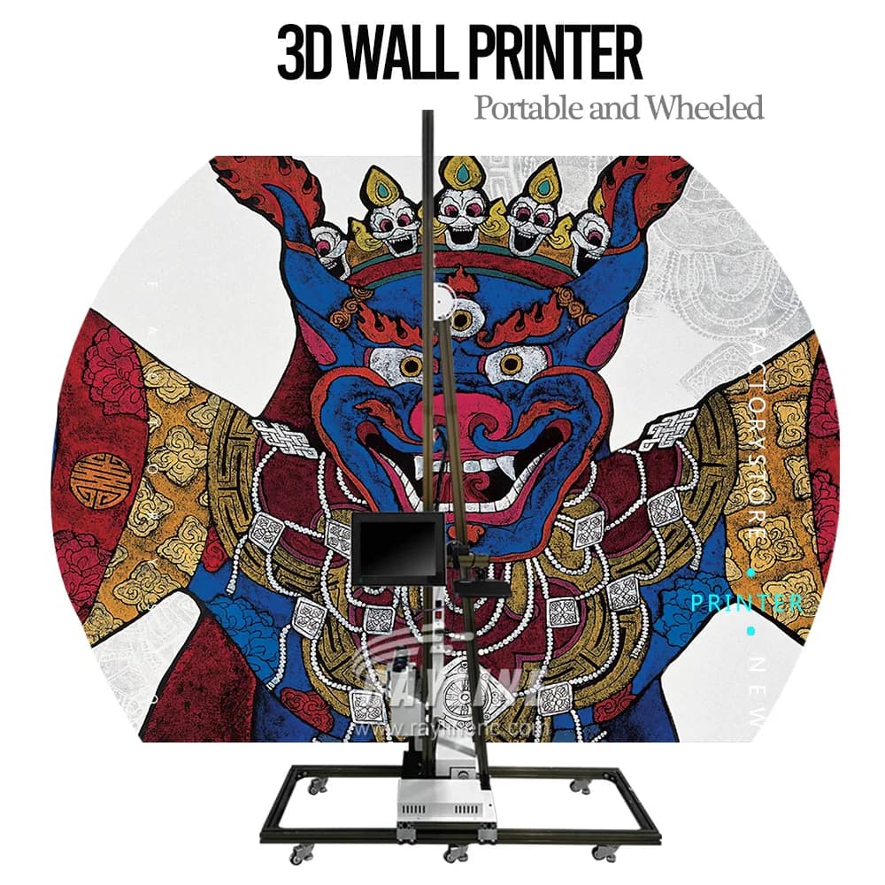 3D Inkjet Wall Printing Machine UV Printer Intelligent Vertical Wall Printer Digital Wall Paint for Outdoor Home Interior