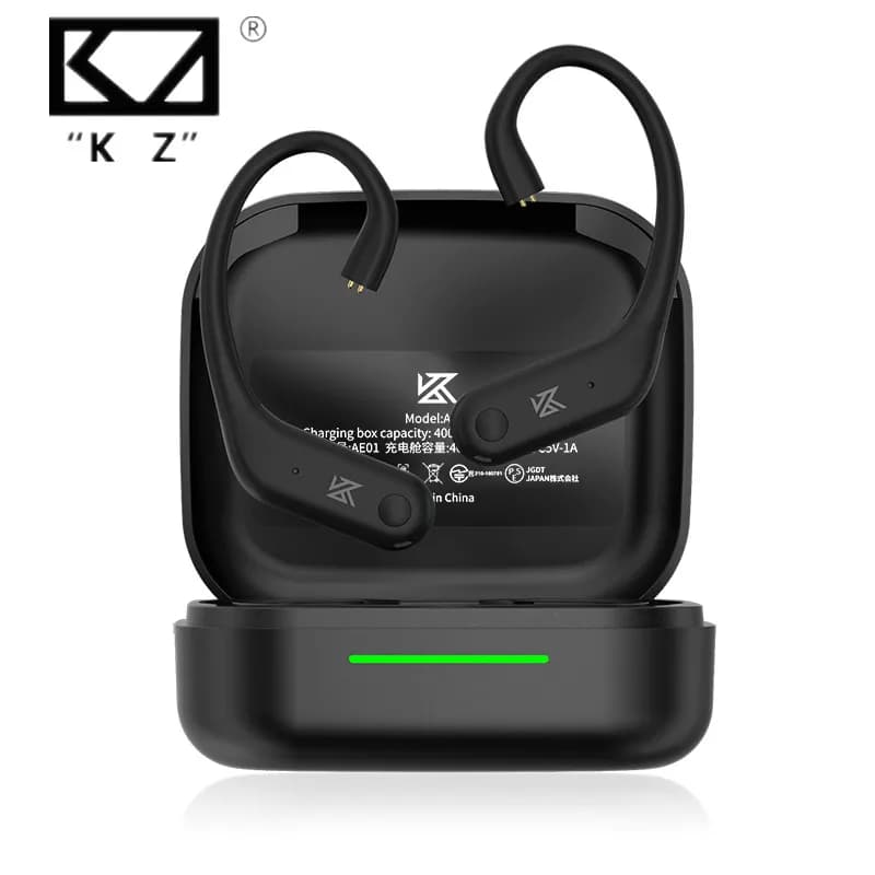 Cavo di aggiornamento wireless KZ AE01 Connettore PIN C con gancio per l'orecchio wireless HIFI compatibile con Bluetooth con custodia di ricarica