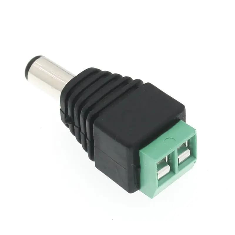 1pcs 5.5 x 2.1mm DC Power Male Jack Connector Plug DC Male Adapter BNC Connector for CCTV Camera led lighting strip E2