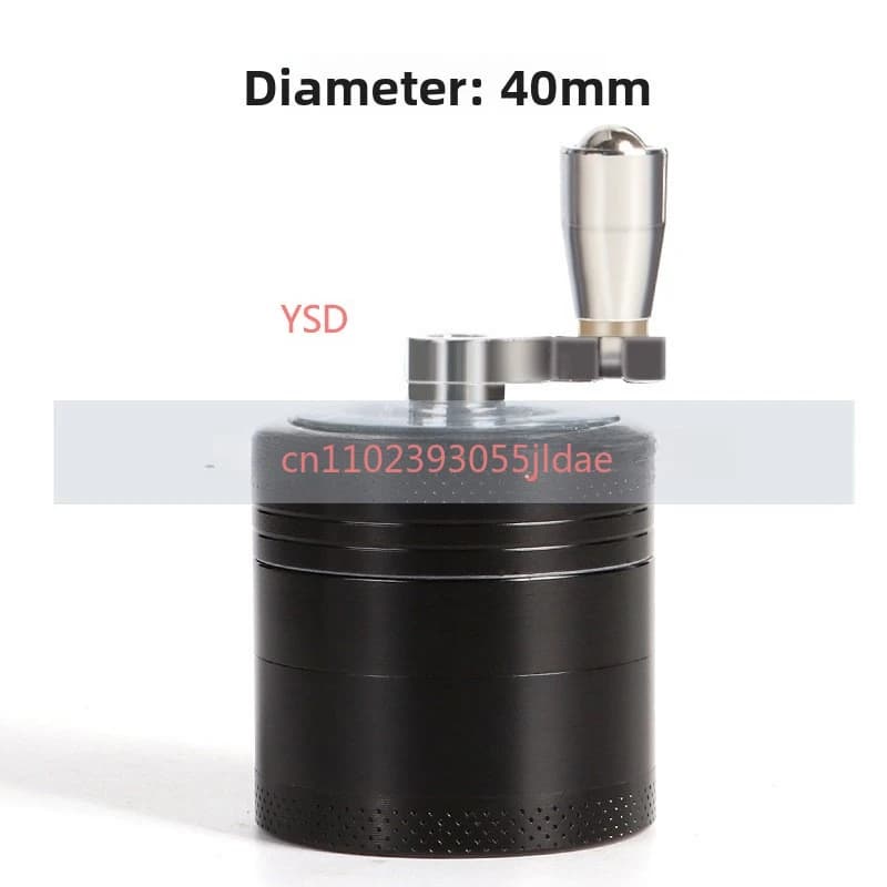 Smerigliatrice manuale a 4 strati in lega di zinco da 40 mm | Set di sigarette per molatura di spezie per tabacco con manico in cintura in metallo