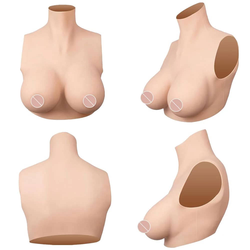 Silicone breast shape, fake chest armor, BB cup, fake chest, suitable for disguises, drag queens, role-playing games