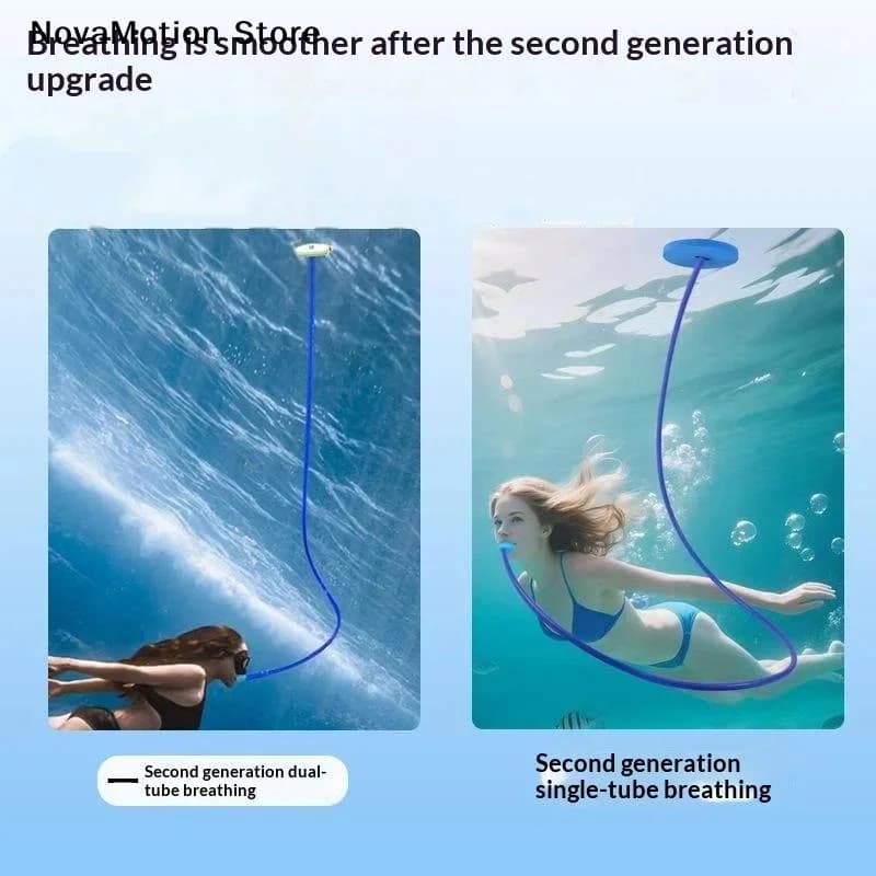 [NM]Full Dry Long Snorkel Tube 1m 1.5m 2m 4m Silicone Mouthpiece Floating Valve Anti Water Entry For Adults Swim Training[NM]