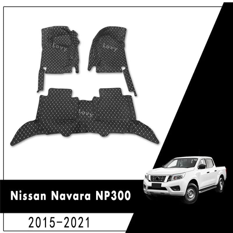 Car Leather Car Mats for Nissan Navara Frontier NP300 D23 2024 2023 2022 2021 2020 2019 2017 2015 Accessories