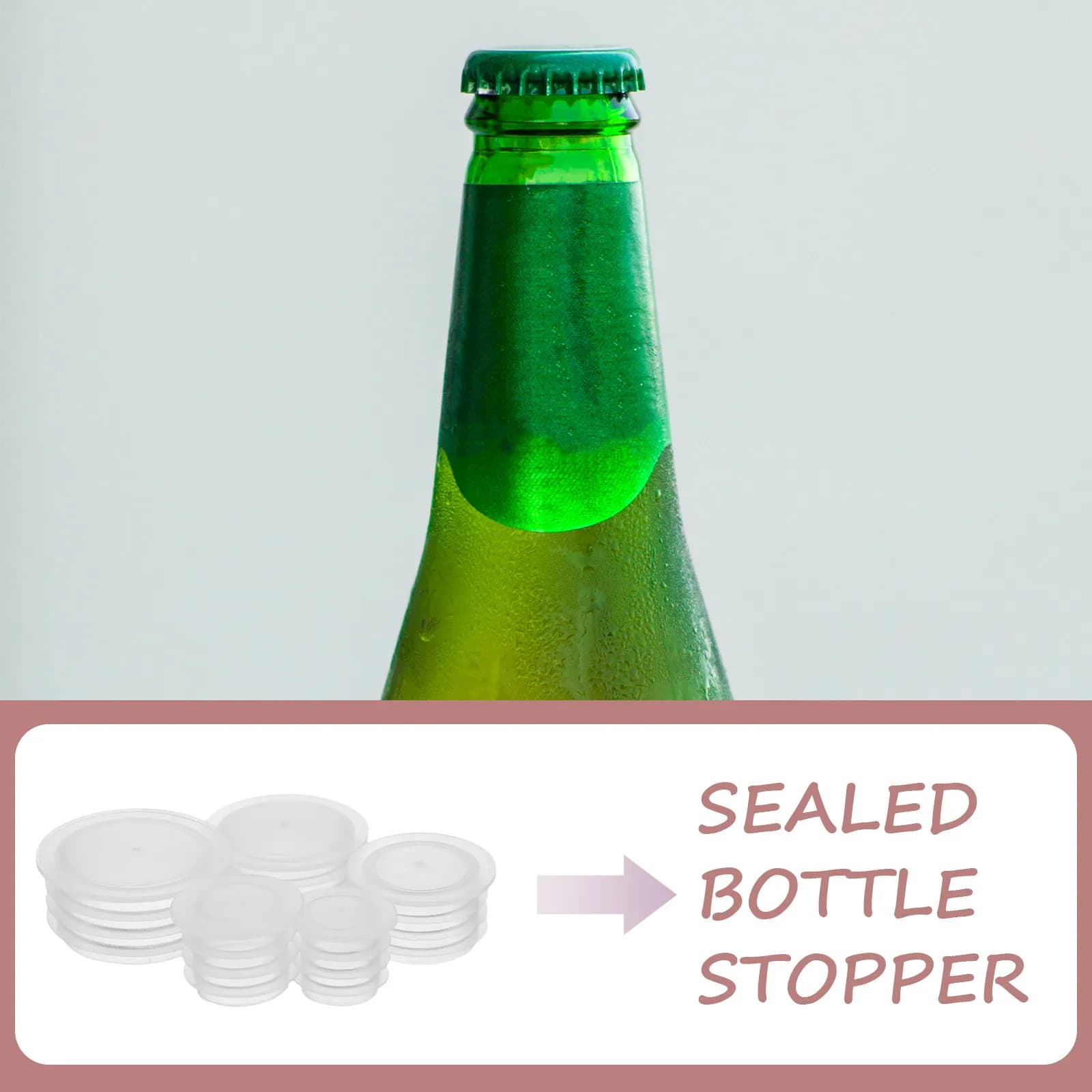 Set di 100 Tappi in Plastica per Bottiglie, Sigilli Riutilizzabili con Chiusura Ermetica per Barattoli di Spezie e Bottiglie di Bevande