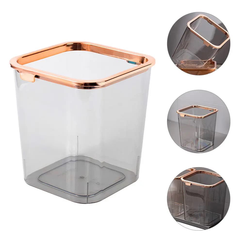 Cestino Trasparente Premium per Animali Domestici, Multifunzionale per Soggiorno, Camera da Letto, Cucina, Bagno, Scrivania, Dormitorio, Salvaspazio