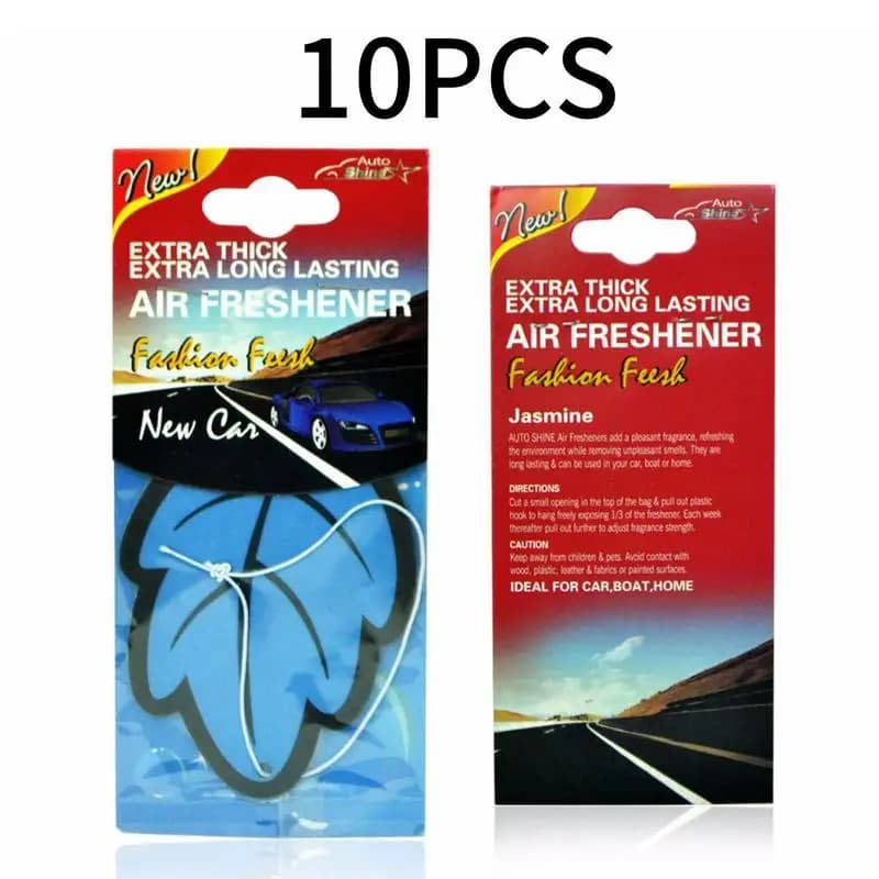 10PCS Deodorant for Car Natural Perfume Gelsomino Car Card Hanging Vanilla Perfume Fragrance Leaf Shape Car accessories Interior