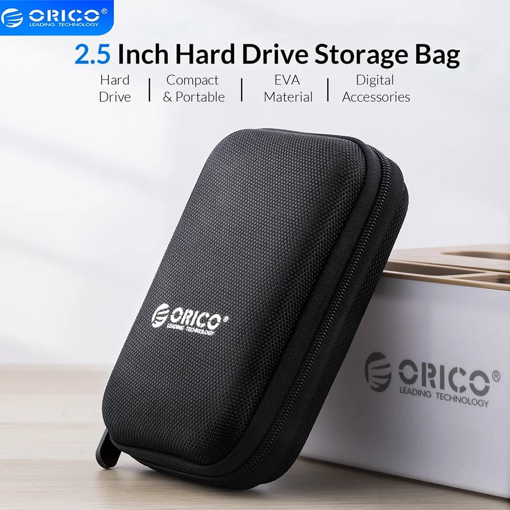 ORICO Custodia per disco rigido HDD/SSD da 2,5 pollici Borsa per disco rigido per custodia per HDD portatile esterna Custodia protettiva Nero/Rosso/Blu
