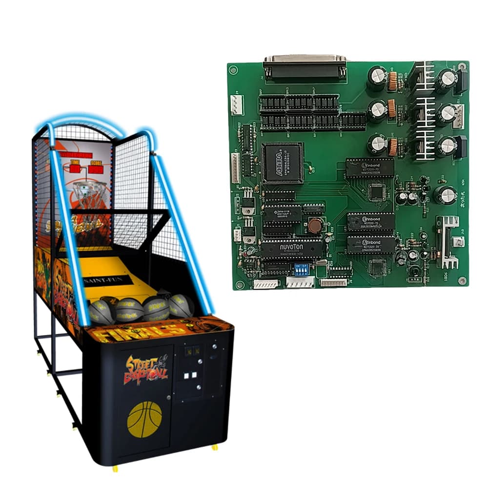 Macchina da gioco a gettoni per scheda madre Arcade Street Basket per armadietto per videogiochi Arcade per bambini e adulti