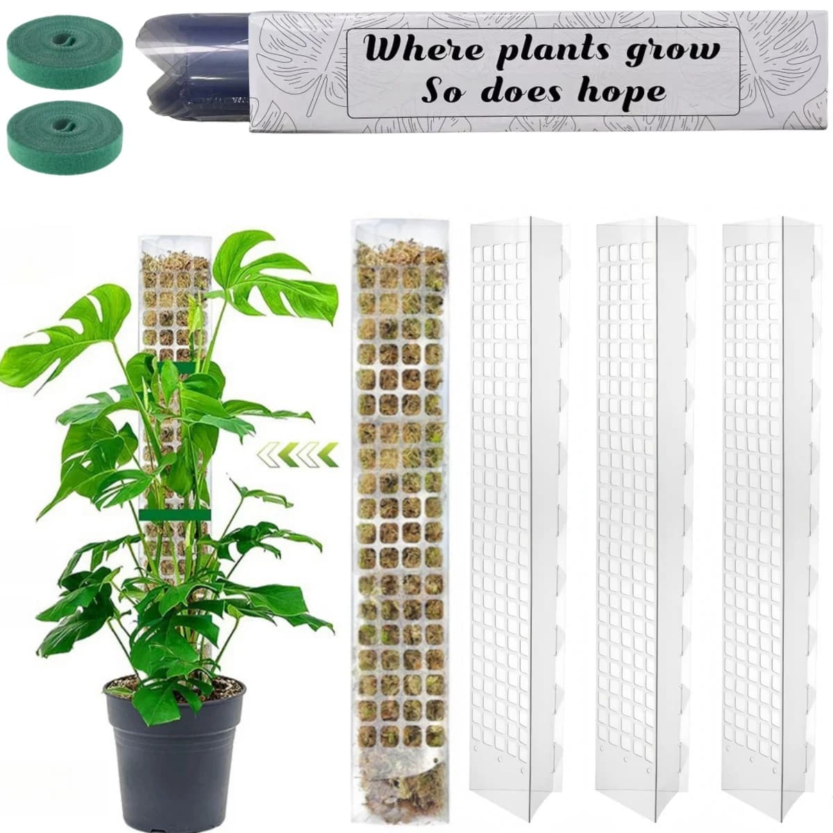Moss Pole Plastic Plant Stand Indoor Climbing Plants Guardian Tutors Pot Moss Stick For Plants Growth Garden Support Accessories