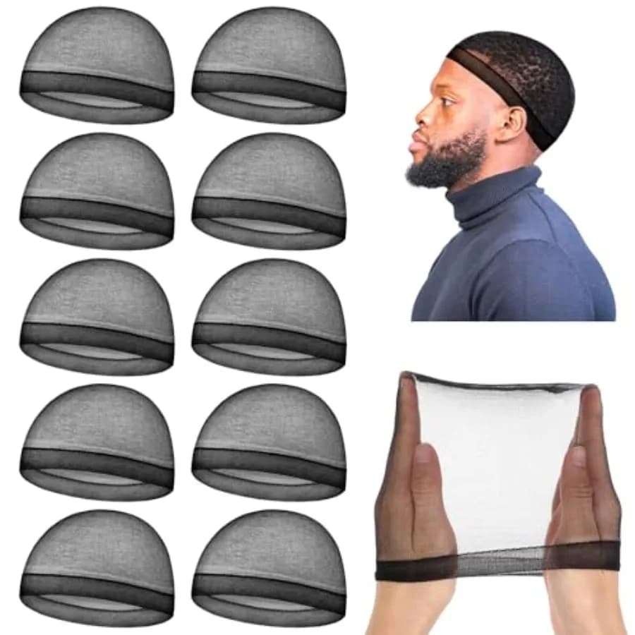 Silky Stocking Cap Breathable Wave Cap for Men Soft Sleeping Shower Caps Adult Stretchy Beanie Caps Compression Over Durag