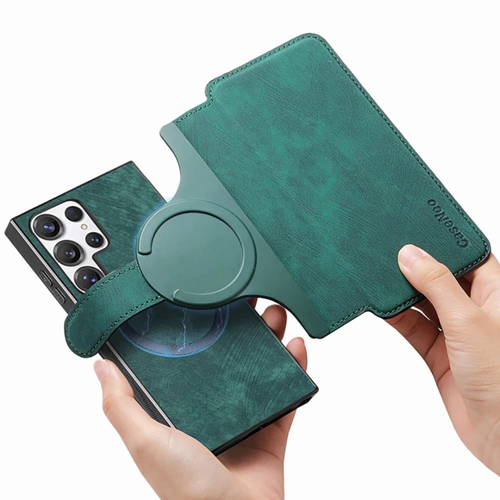 Custodia a Portafoglio in Pelle Staccabile 2-in-1 per Samsung Galaxy S26 S25 S24 S23 Ultra 5G, Cover per Galaxy S24 FE S26 S25 S24 Plus