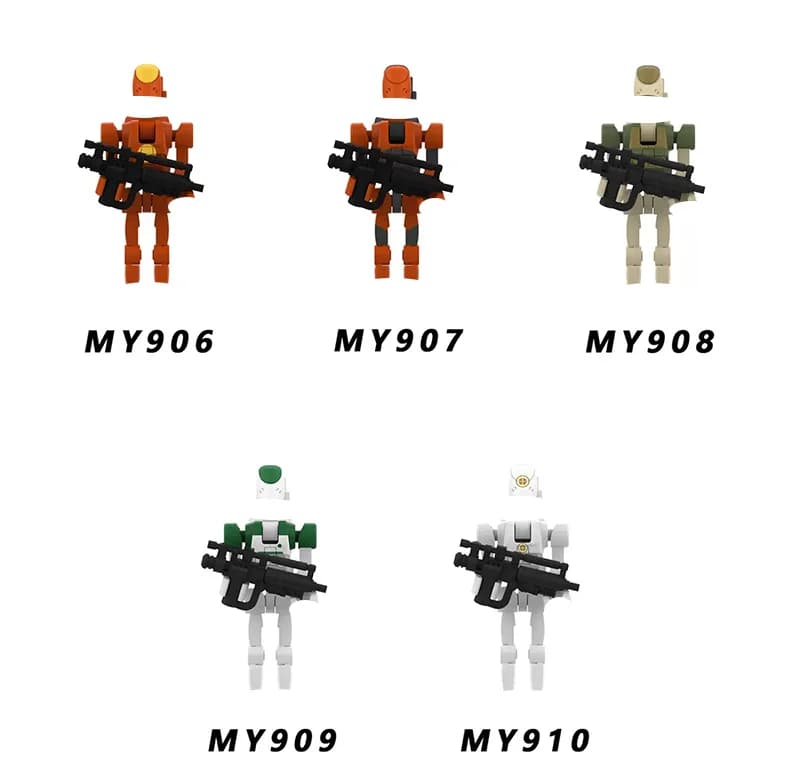 MY901-MY910 Building Blocks Warrior Model Assembly Action Figures Aat Driver Grapple droid Pilot Command Droid Model Bricks Toys