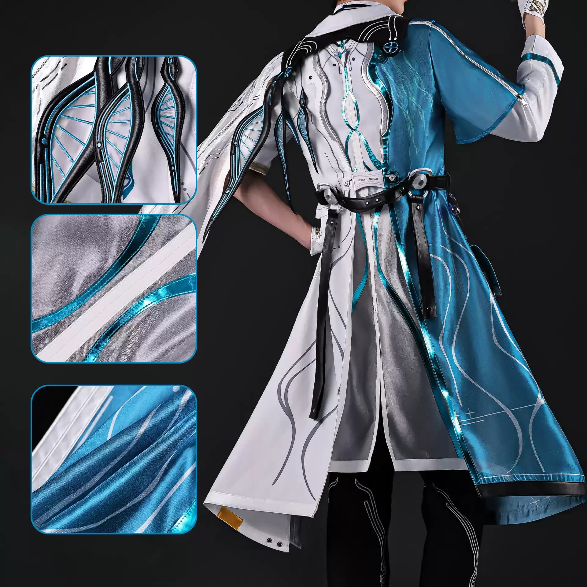 Costume Cosplay Luuk Herssen Wuthering Waves, Uniforms, Earrings, Startorch Academy Role Game Accessories, Halloween, for Women and Girls, with Wig