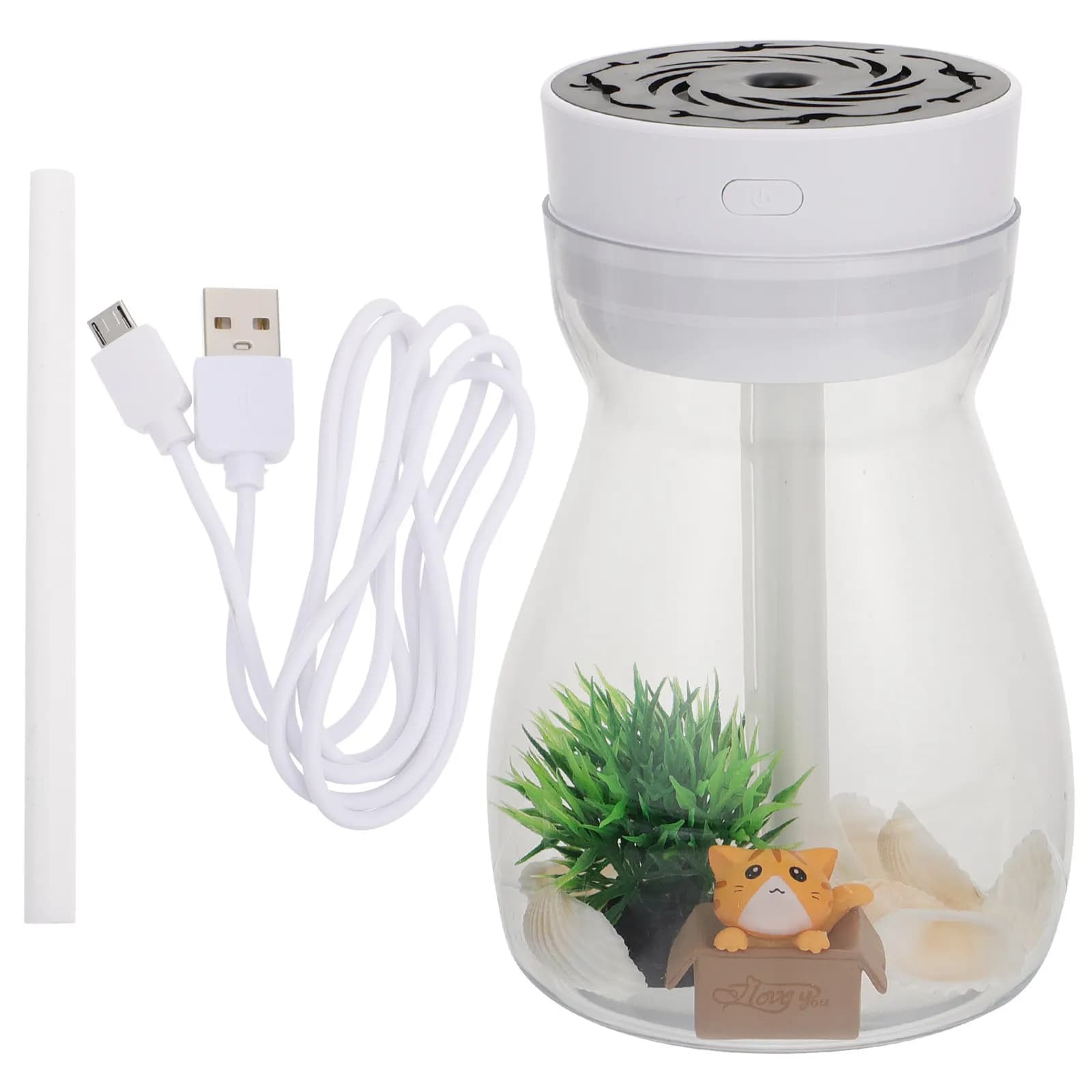 Mini Umidificatore USB Ricaricabile Portatile per Micro Paesaggi, da Scrivania, Auto, Camera da Letto, Ufficio, Casa - Deodorante e Decorazione per l'Aria