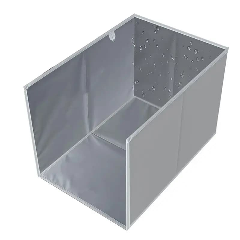 ABUI-Extra Large Cat Litter Box Enclosure, Open Top High Sided Splash Guard, Water Resistance Shield For Cat Litter Boxes