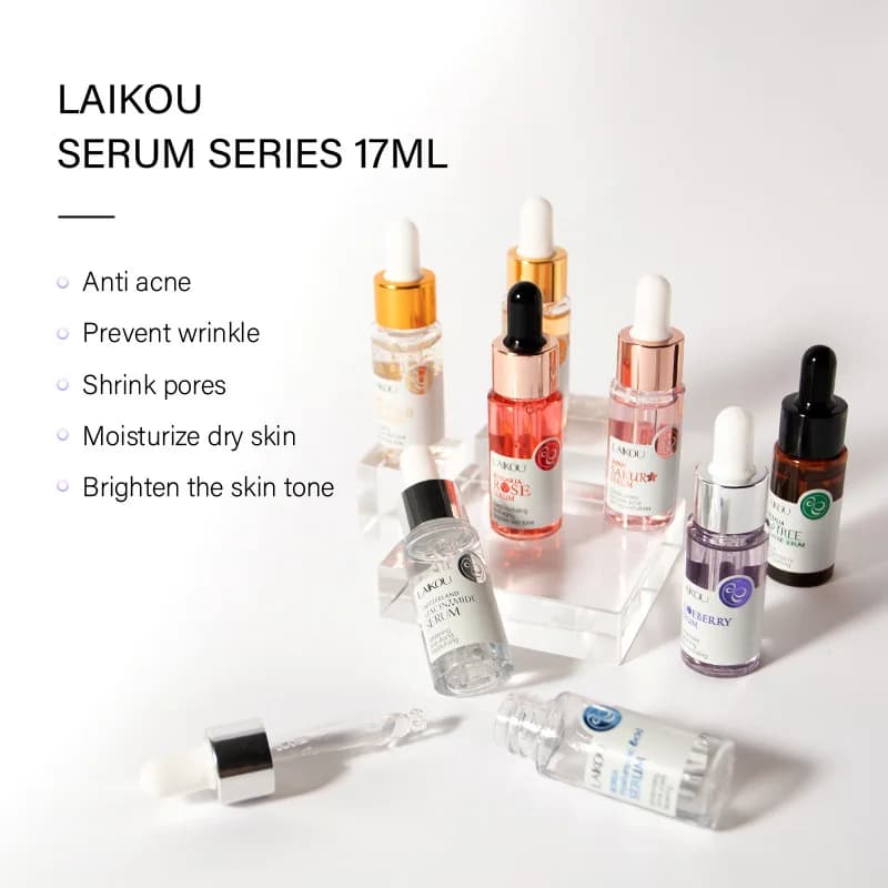 Serum Viso al Retinol with Japanese Sakura Essence, Vitamin C, Hyaluronic Acid and 24K Pure Gold for Sebum Control and Skin Care