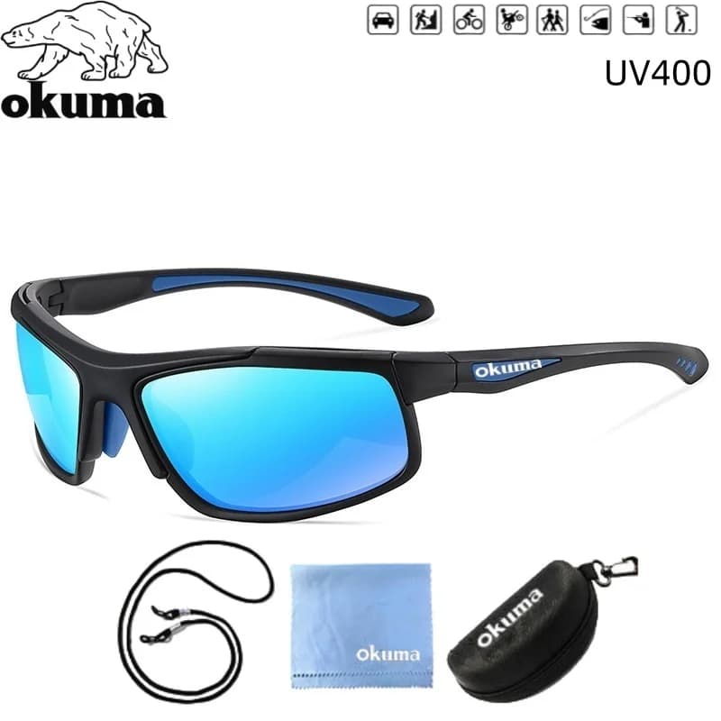Okuma Occhiali polarizzati UV400 di nuova moda per caccia all'aperto, pesca, ciclismo, guida, campeggio, escursionismo