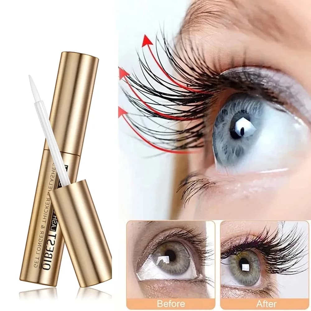 Siero QIBEST per Crescita Rapida delle Ciglia, Liquido Nutriente per Ciglia, Mascara Volumizzante e Incurvante