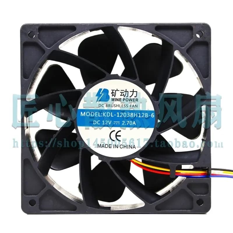 New Mining Power Fan for KDL-12038H12B-6 DC 12V 2.70A 12038 12cm High Performance Cooling Fan