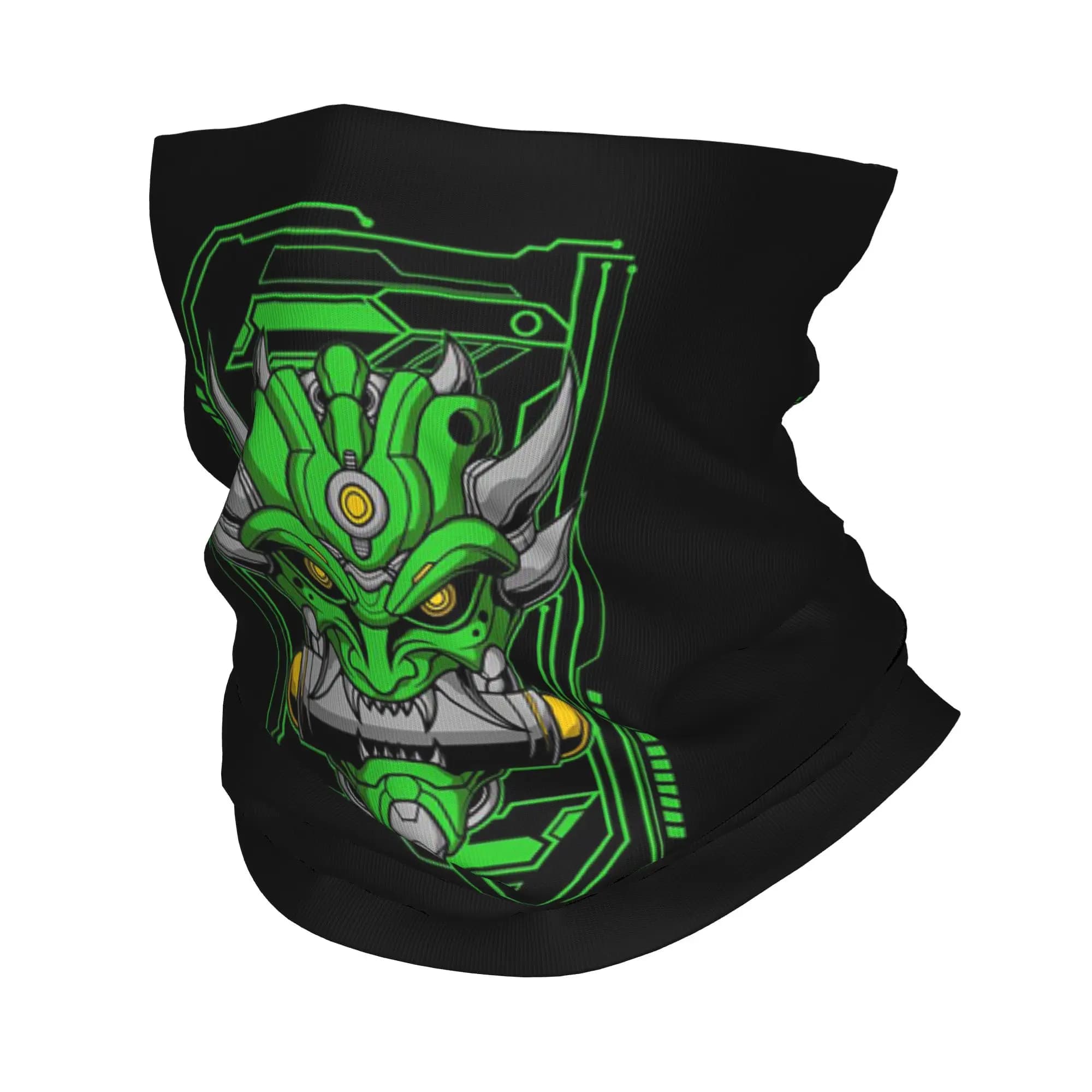 Bandana Devil Bandana inspired by Japanese art Samurai Mecha, printed neck cover, wrapping scarf, multifunctional running mask, unisex, for adults