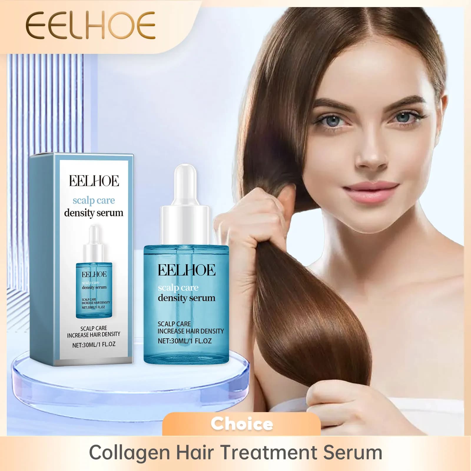EELHOE Collagen Serum Hair Treatment Danneggiata Lyscia Beauty Haircare Nutrients Vitamin And Cube Care Hair Essence