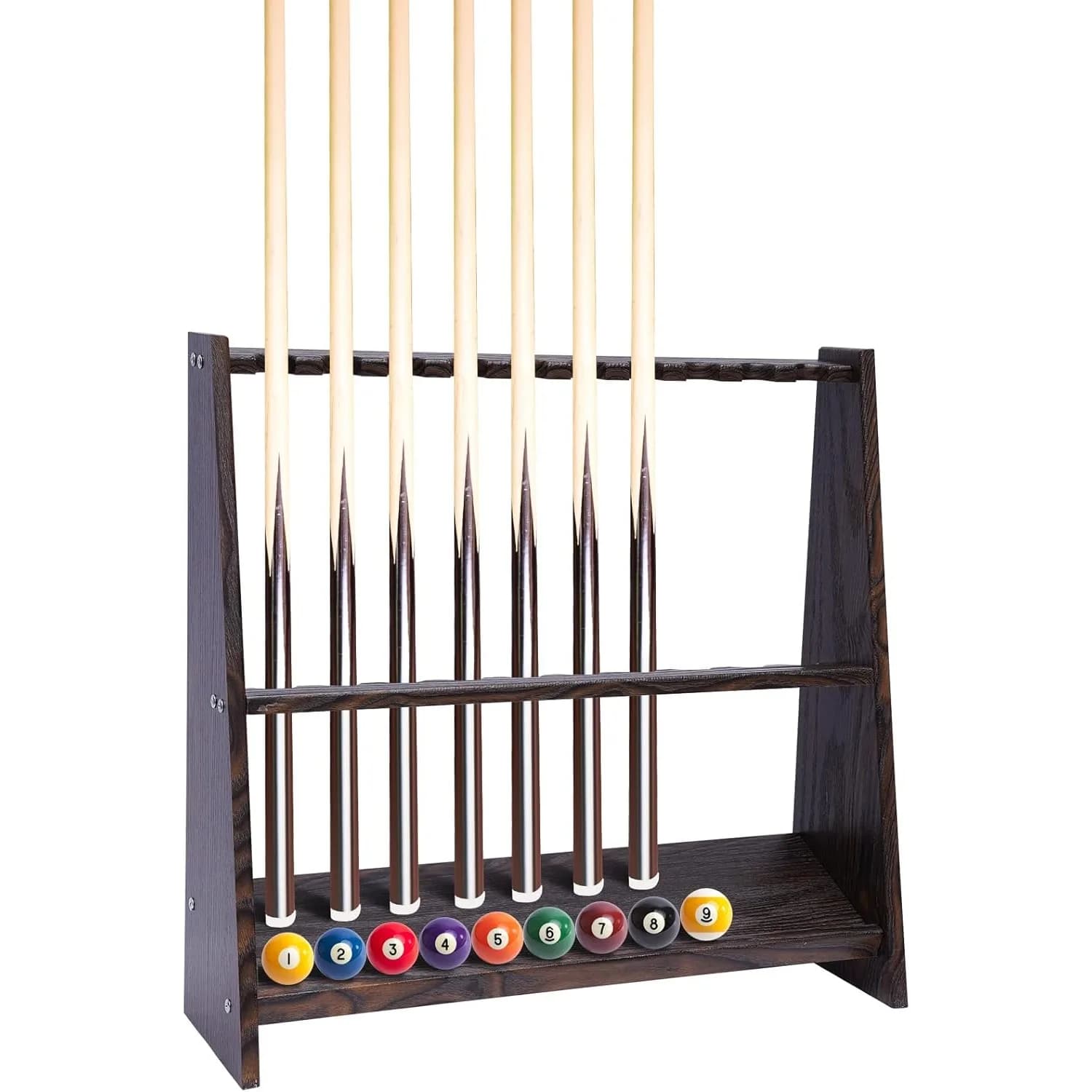 Supporto per stecche da biliardo Supporto per stecche da biliardo Supporto da pavimento, 10 Porta stecche da biliardo Porta stecche ad angolo per sala giochi Club o grotta da uomo Regalo per i fan