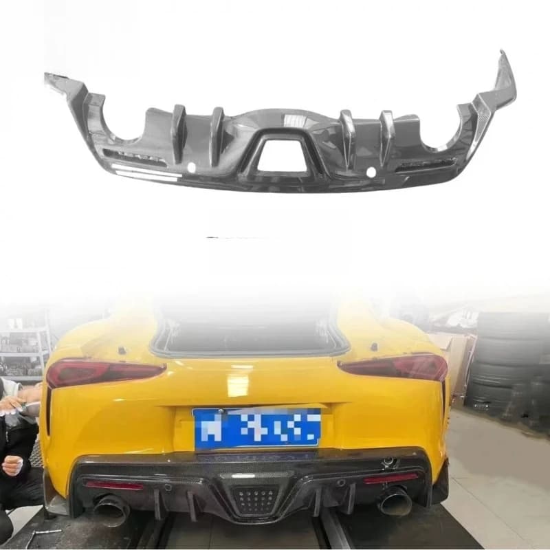 Carbon Fiber Rear Diffuser Bumper Lip A90 A91 MK5 Body Kit