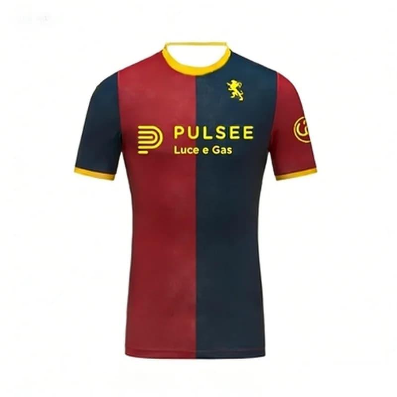 Maglia da Calcio Genoa C.F.C. 2026 Home/Away - T-shirt Comoda e Morbida Unisex per Adulti e Bambini - Magliette per Famiglie e Bambini