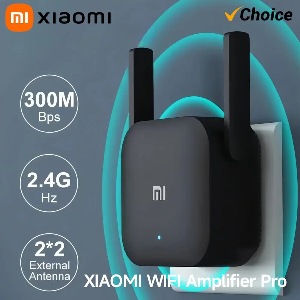 Xiaomi Pro 300Mbps WiFi Extender Booster Ripetitore wireless 2.4G, amplificatore di segnale di rete a doppia antenna per la copertura del router domestico