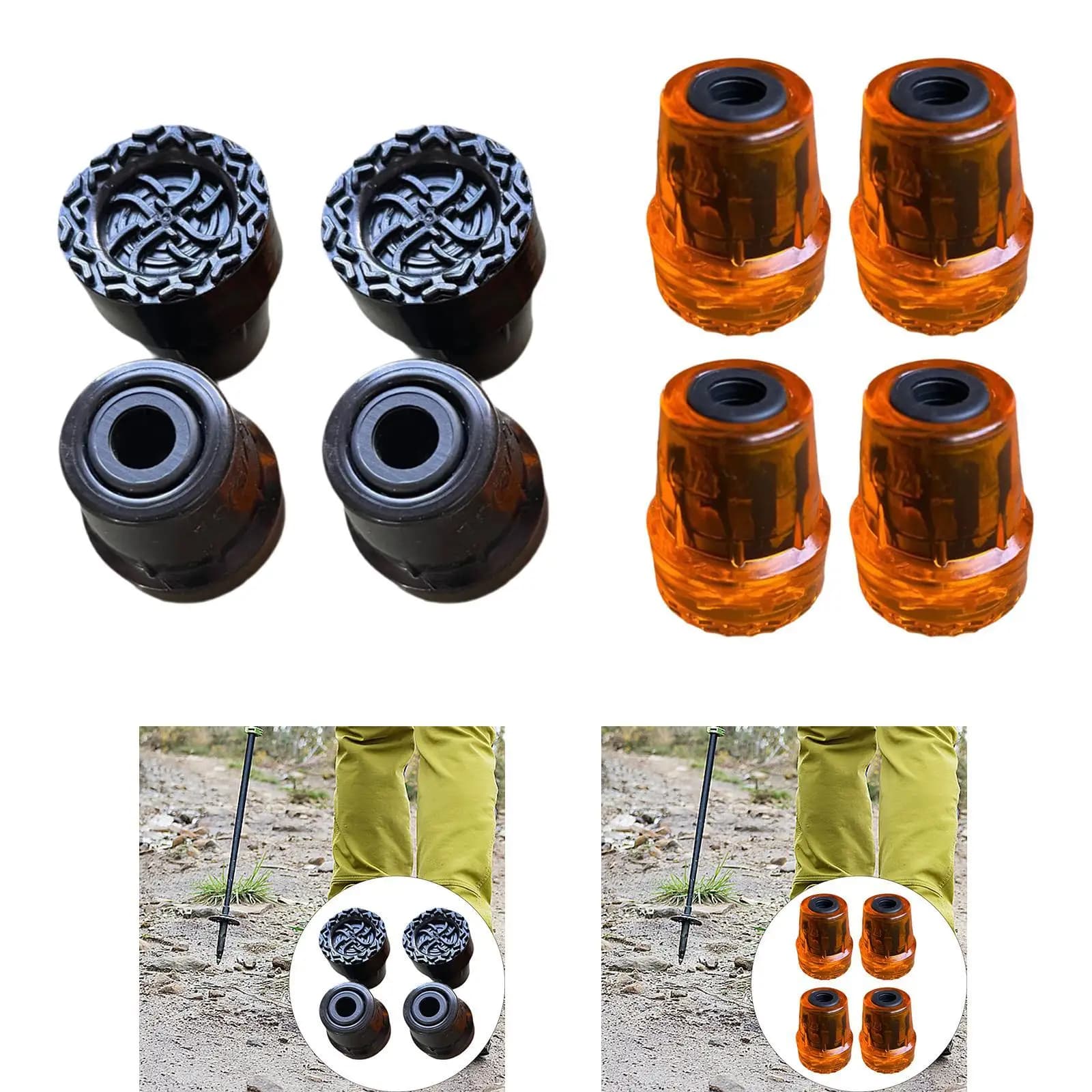 4 pieces tips for trekking poles wear-resistant parts spare feet protections