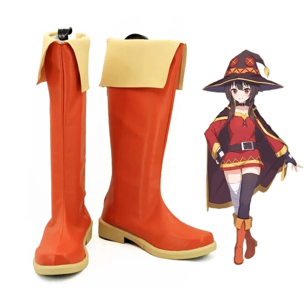 Anime God's Blessing on This Wonderful World Cosplay KonoSuba Megumin Shoes Boots Halloween Party Role Play Costume Accessories