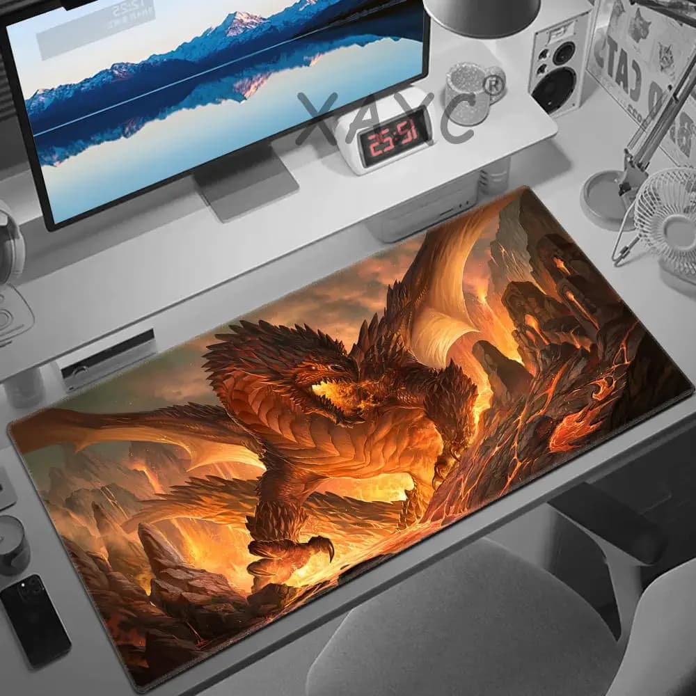 Gioco D-Dungeons D-Dragons D-DND Mousepad Office Small Large PC Computer Keyboard Mouse Game tappetino antiscivolo in gomma grande
