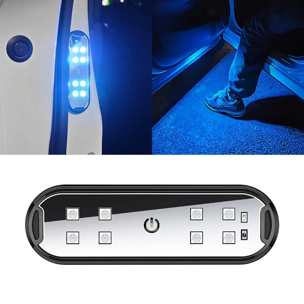 2 pcs LED Door Lights For Car Warning Lights For LED Wireless Doors RGB USB Headlamp for Welcome Door Deck Lamp Magnetic Auto Magnet Pozzanghera