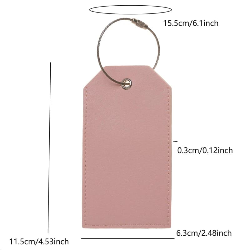 Etichette per bagagli da donna e da uomo per valigie Accessori da viaggio Etichetta per valigia in pelle PU tinta unita moda Etichetta Nome ID Indirizzo
