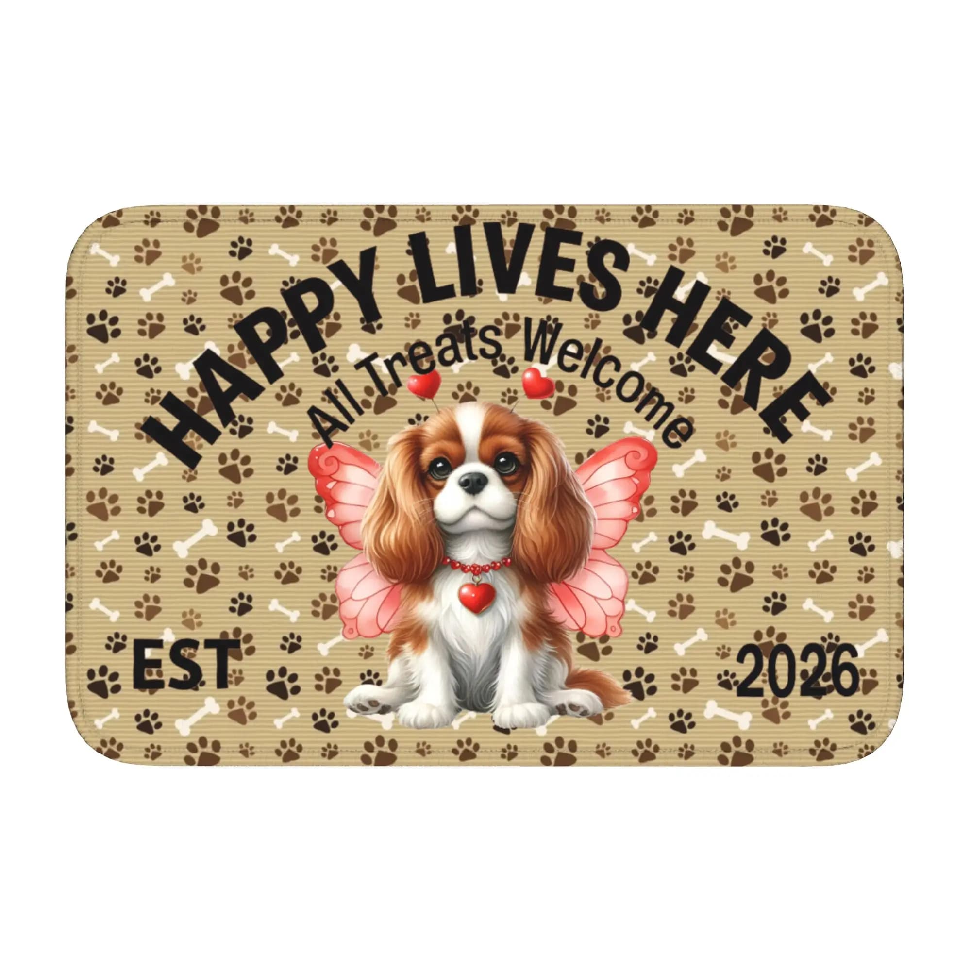 Tappetino d'ingresso Cavalier King Charles Spaniel per interni, per bagno, cucina, WC, tappeto, zerbino, tappetino per le gambe
