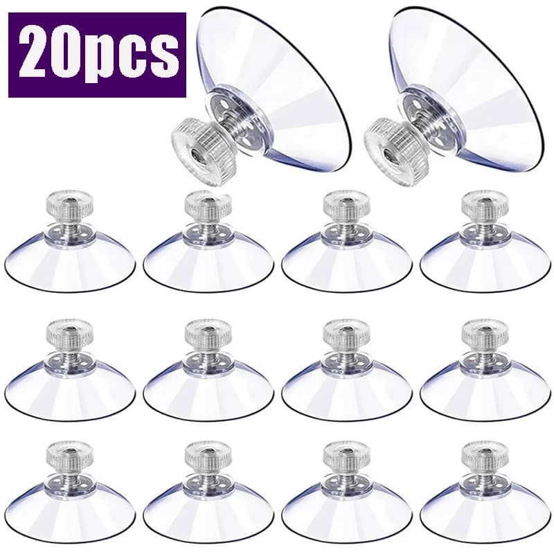Ventose trasparenti Supporto per ventosa sottovuoto in PVC Ventosa in plastica da 32/41/53 mm con viti per bagno, cucina, uffici, finestre