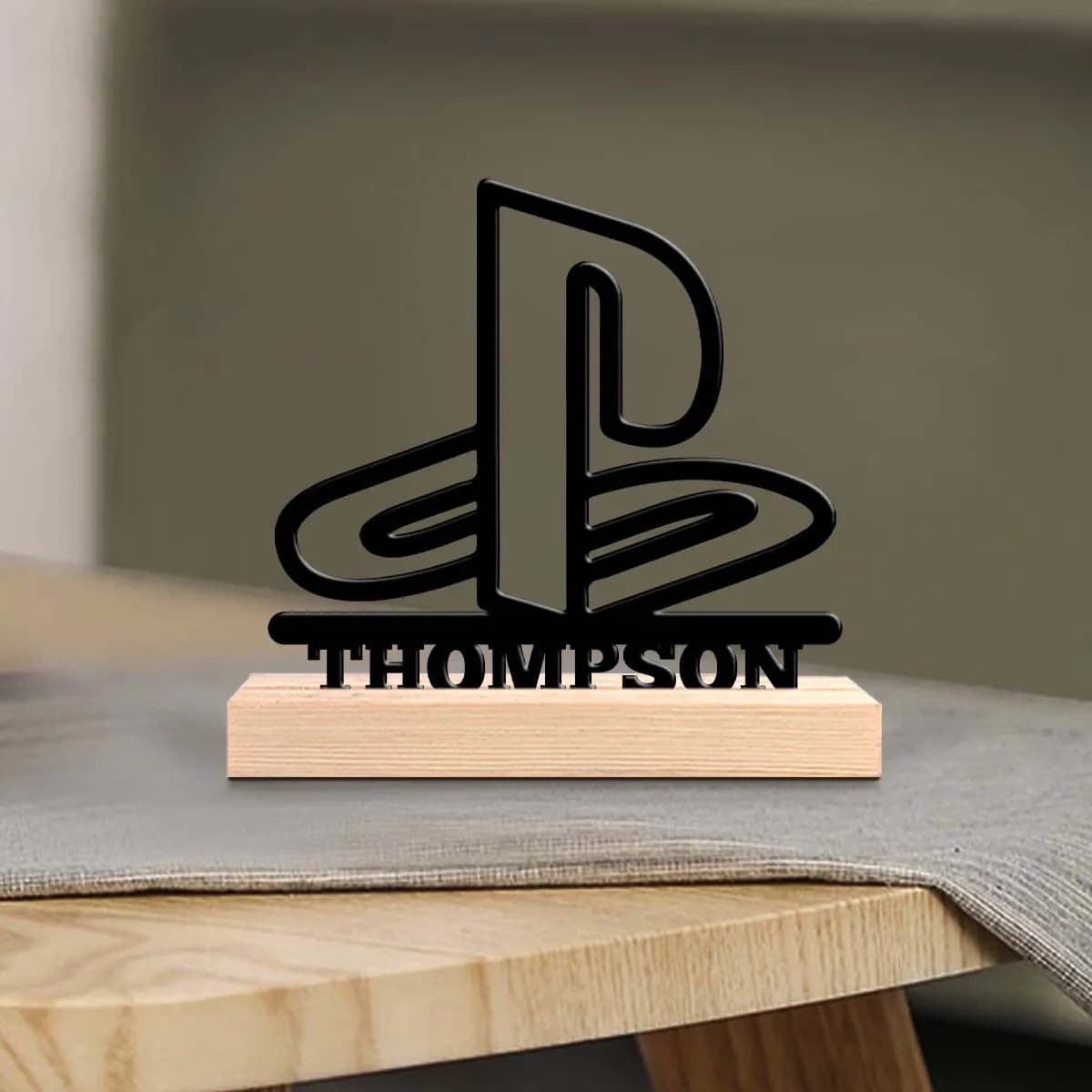 1 Piece Artistic Metal Ornament with Custom Wood Base with Name Basket Team, Home Decoration, Office, Hotel, Cafeteria, Club, Ideal Gift for Family and Friends