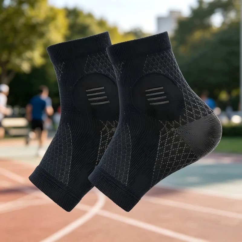 Supporto per Caviglia Leggero Estivo, Fascia Compressiva Anti-Strappo per Basket e Ciclismo, Protezione per Piede e Caviglia per Sport