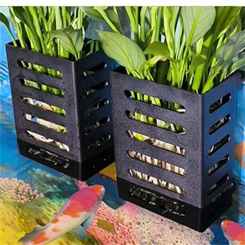 Porta piante per acquario Cestino sospeso Vaso per piante acquatiche con foro ABS Decorazioni Aquascape Tazze per fioriera Decorazione per pesci