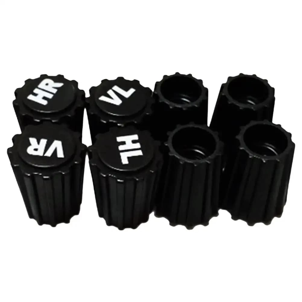 8 tappi per valvole pneumatici antipolvere con stampa VR VL HR HL, in plastica ABS, accessori per auto