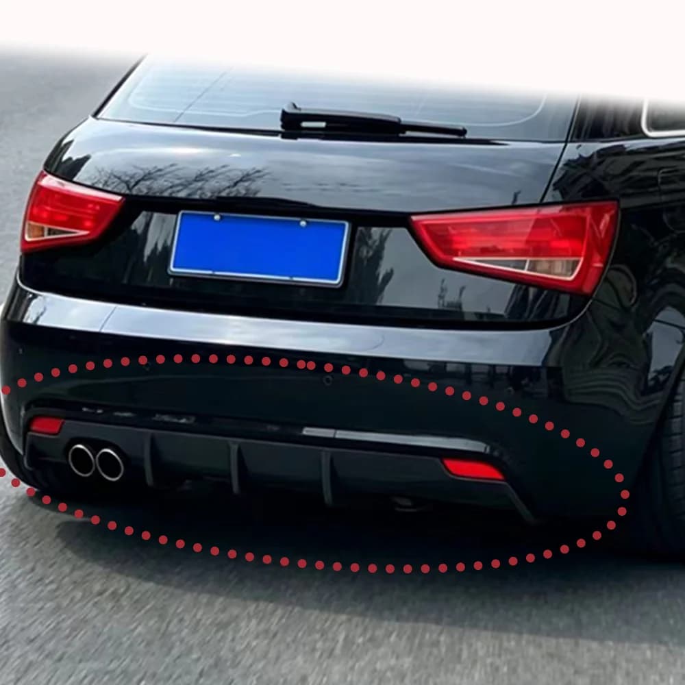 Used for 2010-2018 Audi A1 1.4T 1.2T 100% carbon fiber spoiler car rear bumper diffuser
