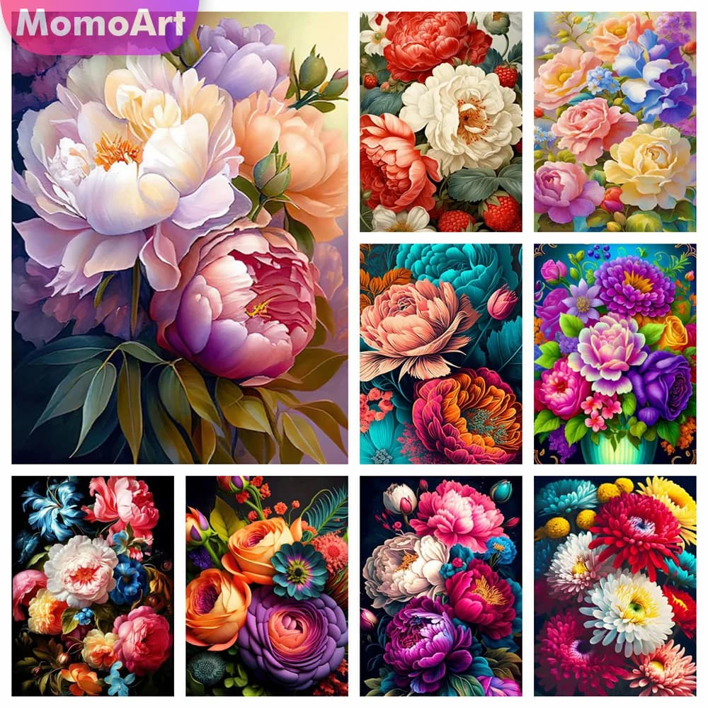 MomoArt pittura diamante fai da te Iris fiore immagine strass mosaico colorato punto croce kit ricamo decorazione della parete