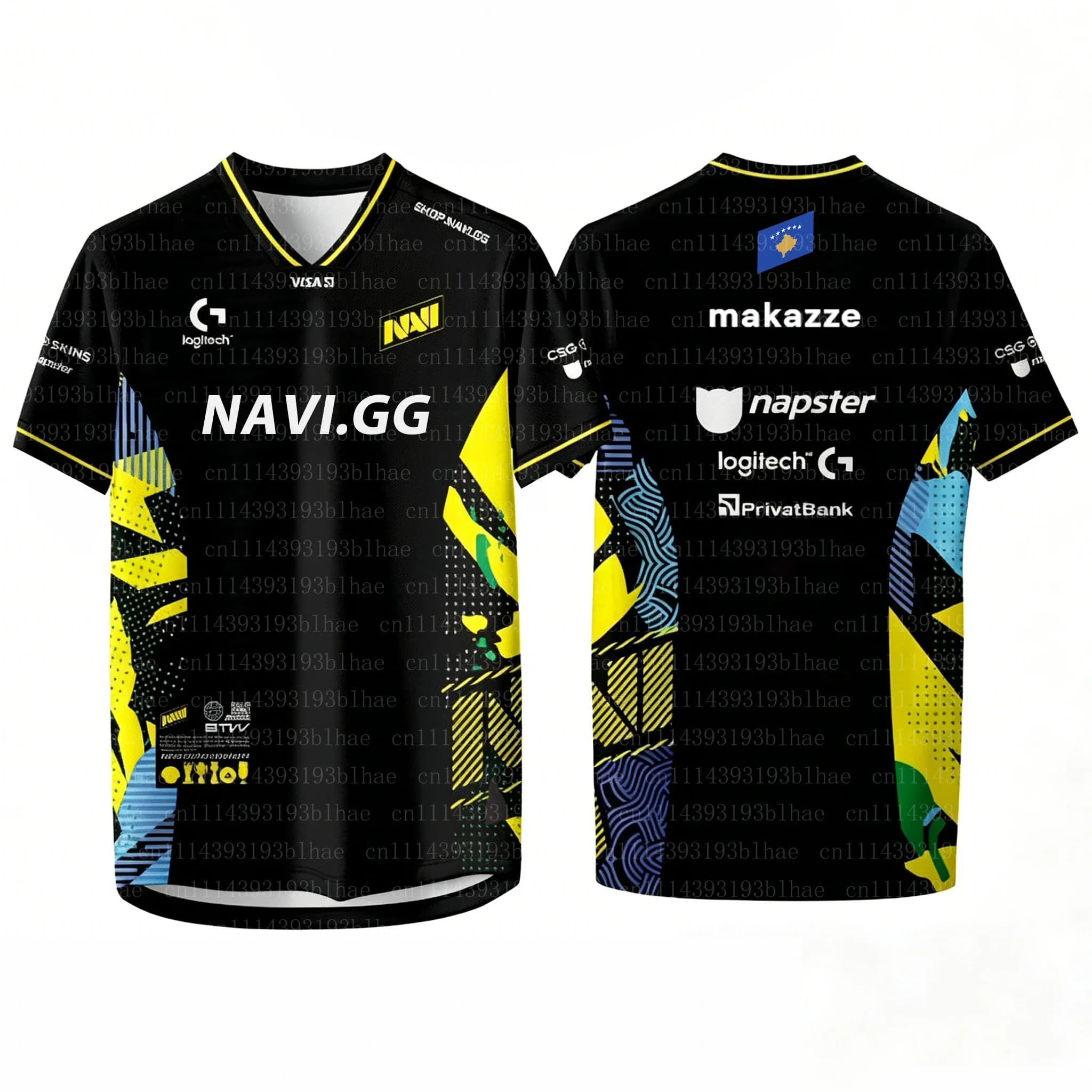 New 2026 Uniform Jersey For NAVI Esports Club CS2 Fans T-shirts Men Breathable Short Sleeve V-neck Tops Summer Sportwear Tees
