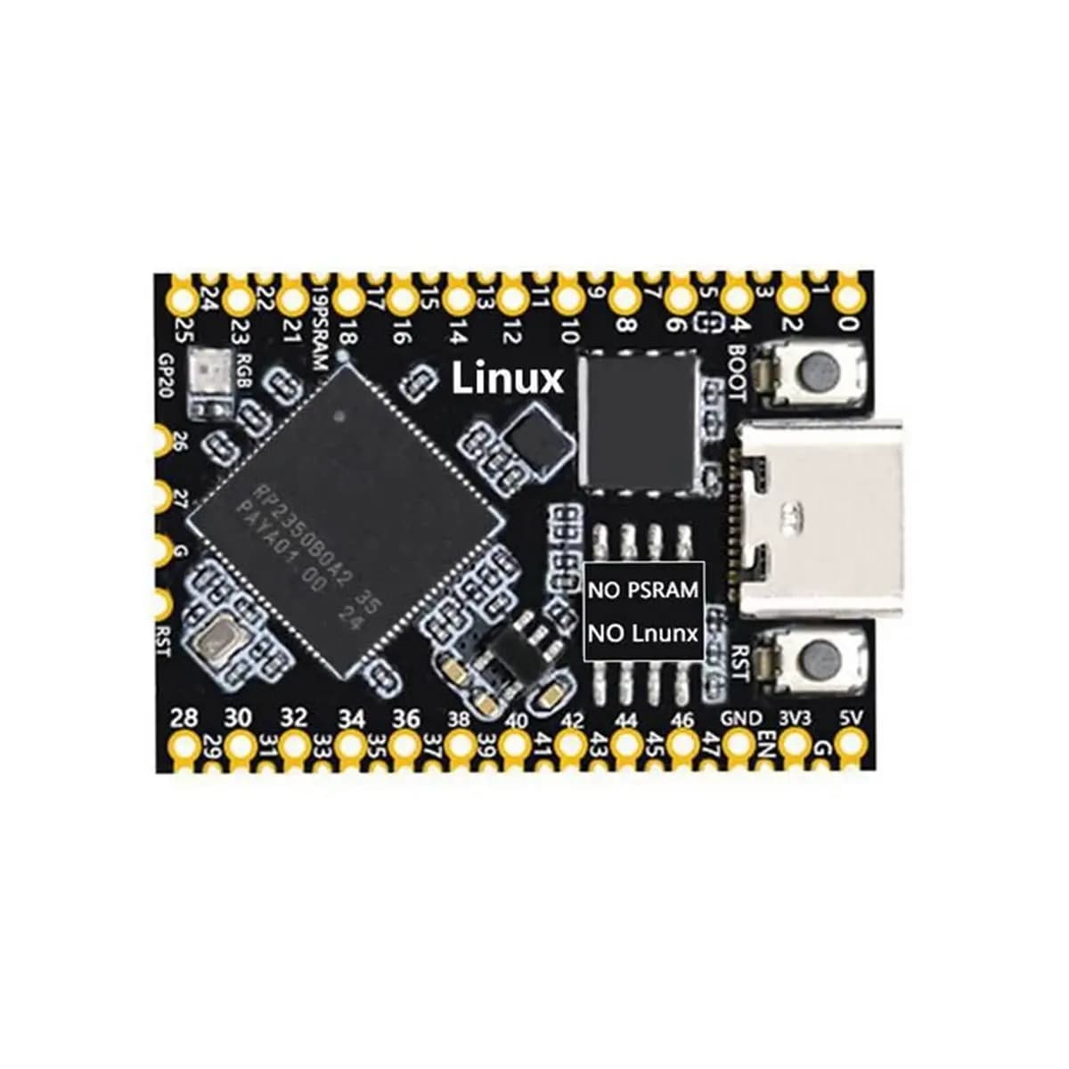 (A32M) Per Raspberry Pi Pico 2 RP2350B Mini Scheda di Sviluppo Senza PSRAM con 48 GPIO Completi