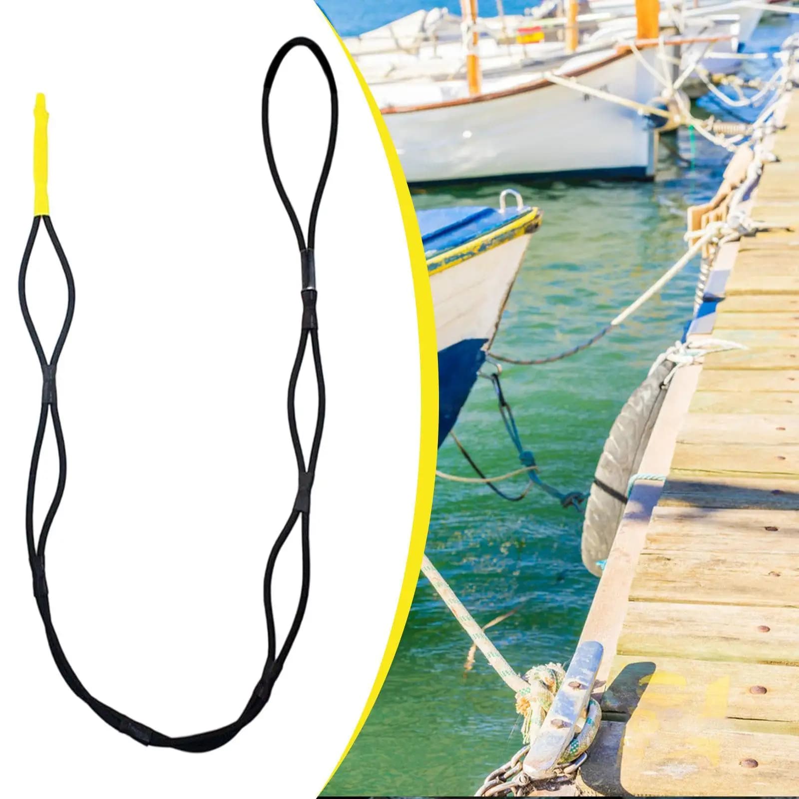Corda di ormeggio Bungee Dock Line Resistente agli urti Ammortizzante Elastico allungano fino a 5,97 piedi per Rafting Docking per pesca marina