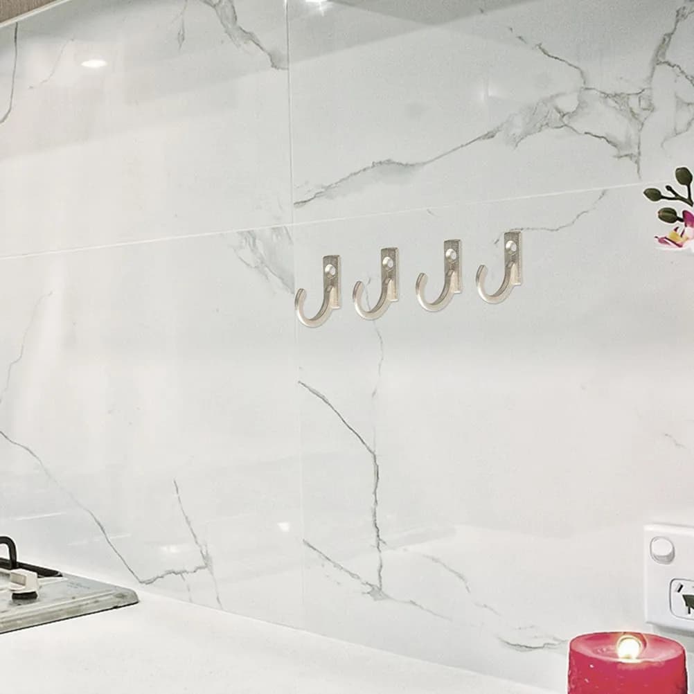 20 Pezzi Mini Ganci da Parete in Lega di Zinco, Robusti Organizzatori in Metallo per Casa, Bagno, Cucina, Armadietto, Porta, Appendiabiti e Portacappelli da Parete