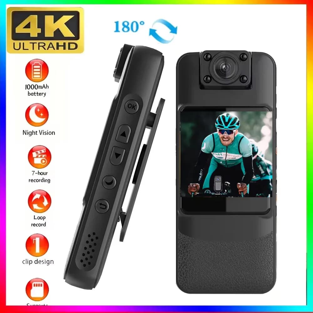 WIth128G TF Card Mini Loop Registrazione Videocamera WiFi Videoregistratore BodyCam Visione notturna a infrarossi Wifi Action Camera Sport DV