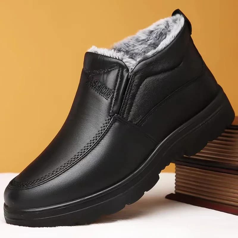 Stivaletti da uomo invernali Peluche caldo antiscivolo Scarpe di cotone impermeabili Comode scarpe da uomo leggere per interni ed esterni Zapatos